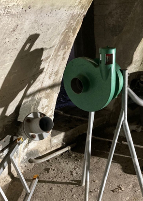 Ventilationsanlæg i et beskyttelsesrum