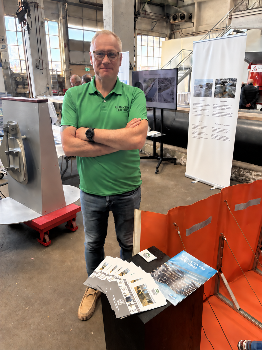 Jan Nissen fra Bunker Teknik ved en faglig udstilling